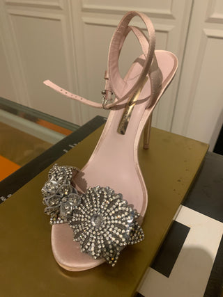 NEW!!! - Sophia Webster Lilico Crystal-Embellished Satin Sandals In Baby Pink - Size 38 (Copy)
