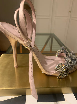 NEW!!! - Sophia Webster Lilico Crystal-Embellished Satin Sandals In Baby Pink - Size 38 (Copy)