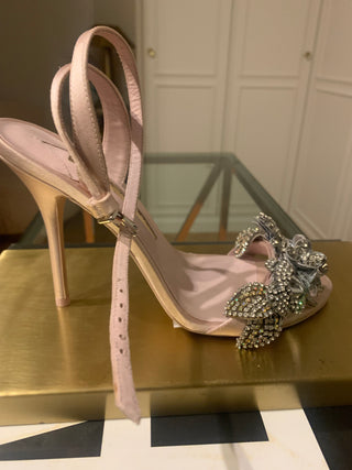 NEW!!! - Sophia Webster Lilico Crystal-Embellished Satin Sandals In Baby Pink - Size 38 (Copy)