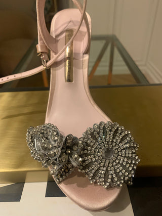 NEW!!! - Sophia Webster Lilico Crystal-Embellished Satin Sandals In Baby Pink - Size 38 (Copy)